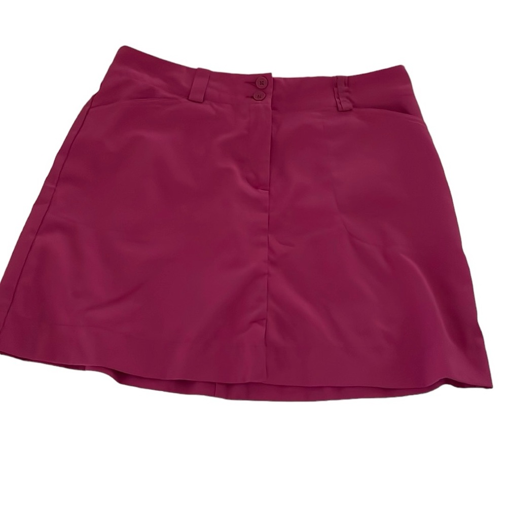 Nike Golf Pink Magenta Skort Sz 8 Dri-Fit 4 Pocket 2 Button Athletic Sport